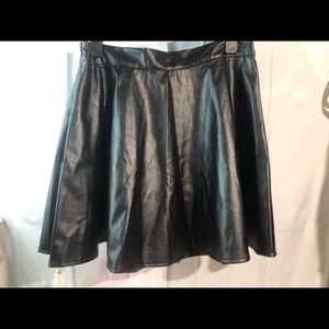 Faux leather Mini Circle skirt